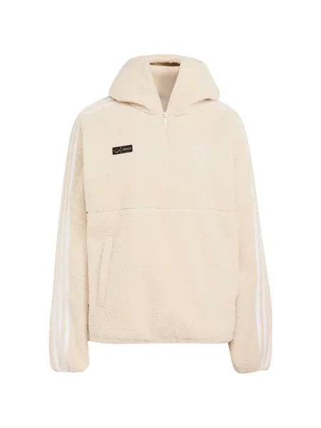 Top Adidas alergare cu autograf din fleece negru