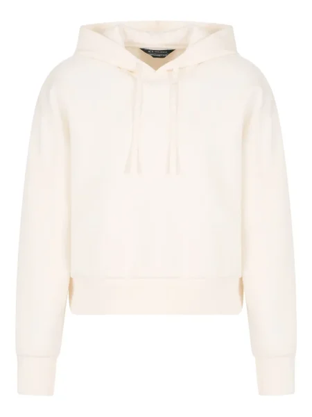 Hanorac cu glugă Armani Exchange cu glugă alb