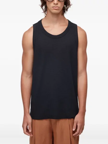 Оребрен риза Osklen черно