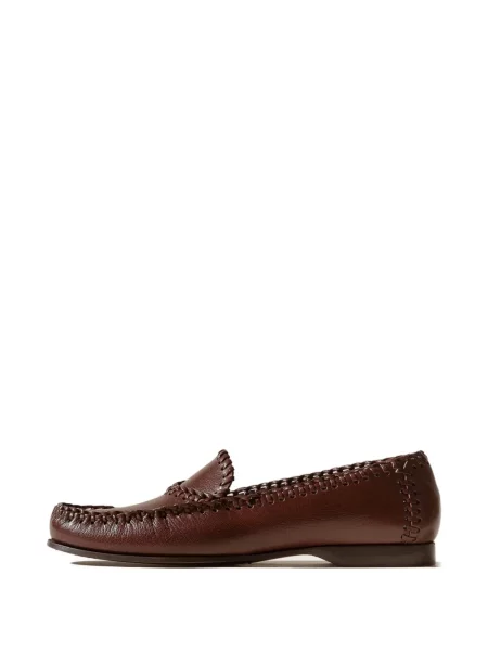 Pantofi loafer Hereu din piele maro