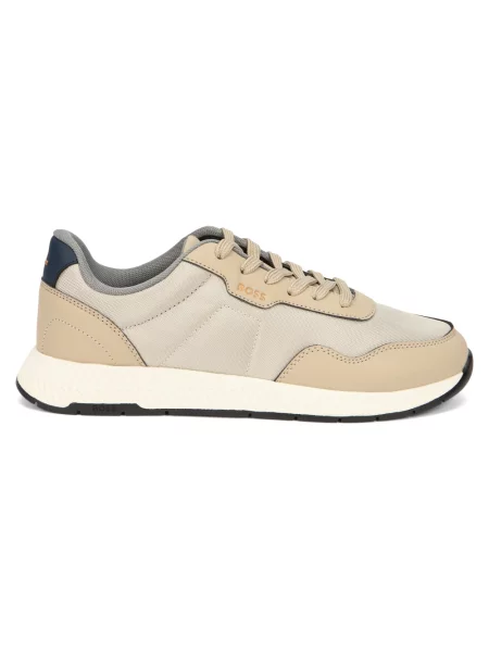 Sneakersy Boss skórzane beżowe