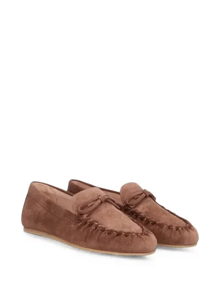 Pantofi loafer Stuart Weitzman cu franjuri maro