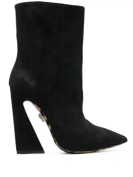 Cizme scurte Philipp Plein cu model leopard negru