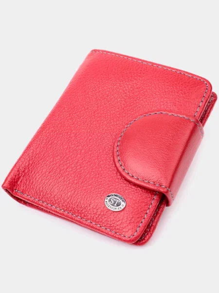 Кожаный кошелек St Leather Accessories красный