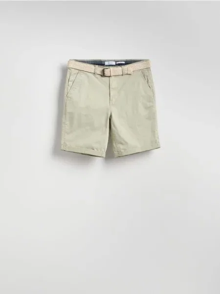 Reserved Pantaloni scurți slim fit verde-pal verde