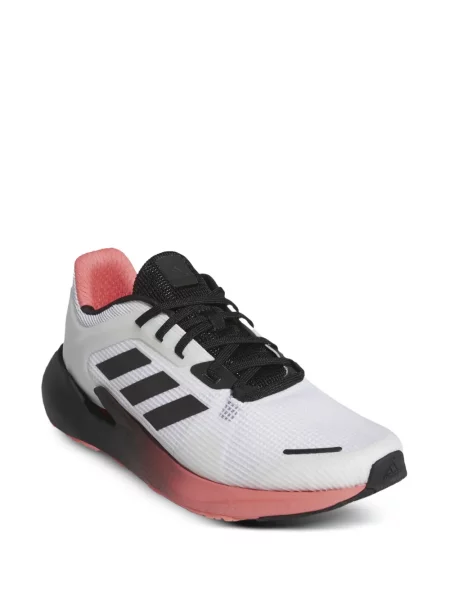 Top Adidas alergare cu decolteu în V alb