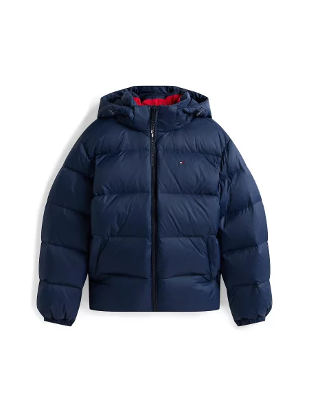 Tommy Jeans Geacă de iarnă Essential albastru marin / roșu alb