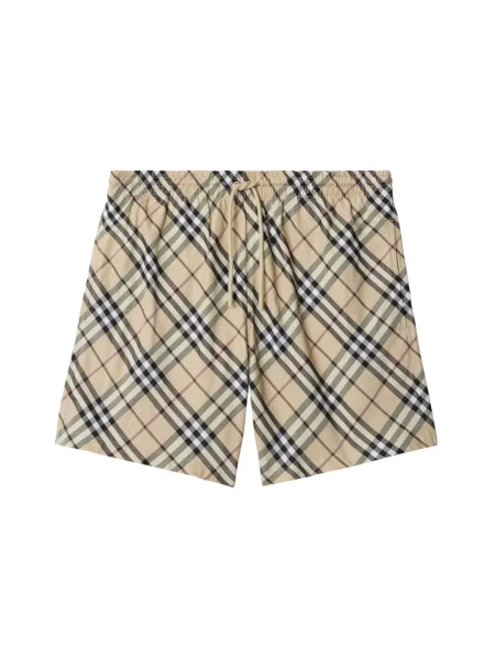 Szorty Burberry w kratę beżowe