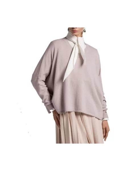Sweter Herno z kaszmiru fioletowy