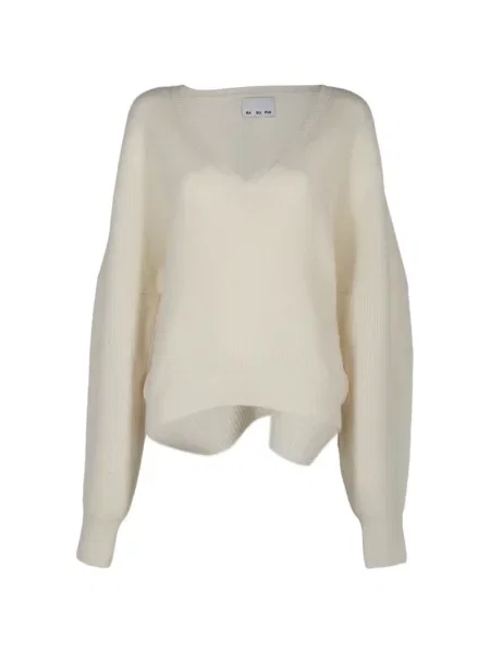 Pulover cu decolteu în v Sa Su Phi cu decolteu în V