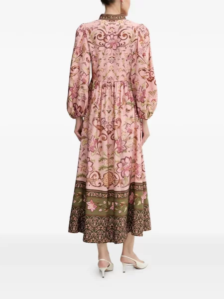 Rochie maxi Barbour cu model floral de costum roz