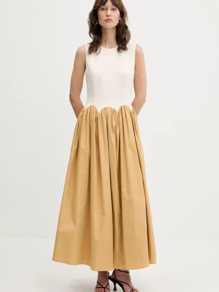 Šaty Never Fully Dressed maxi béžová