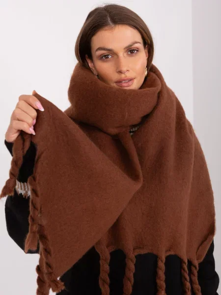 Fular Fashionhunters cu franjuri maro