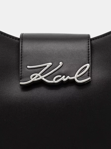 Кожаная сумка хобо Karl Lagerfeld