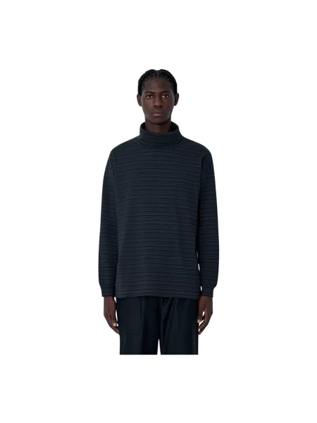 Bluza Comme Des Garcons w paski do golfa z paskiem szara