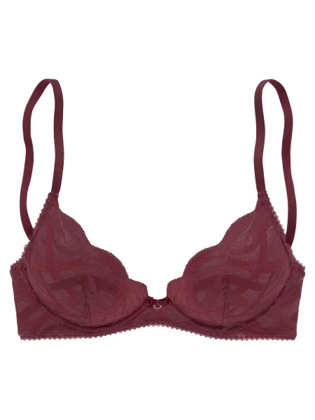 NUANCE Sutien bordeaux roșu