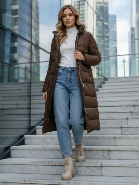 Geacă Dstreet cu glugă maro