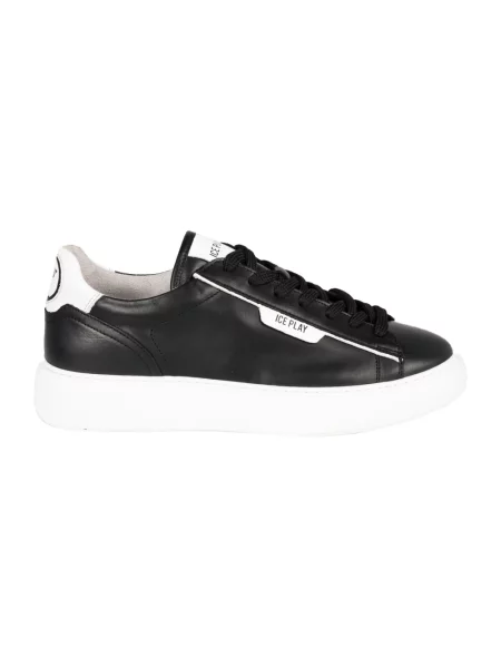 Sneakersy Ice Play sznurowane skórzane czarne