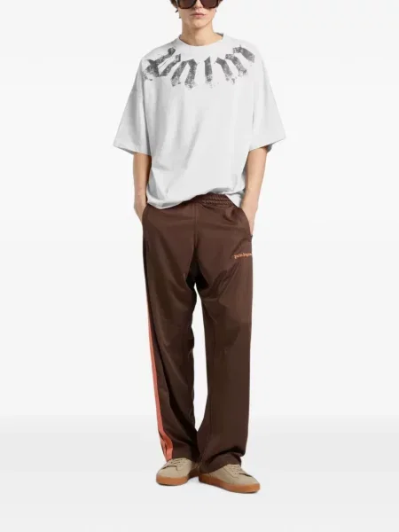Tricou Palm Angels cu imagine alb
