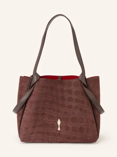 Shopper kabelka Christian Louboutin hnědá
