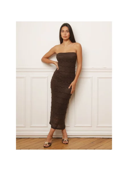 Haljina La Modeuse smeđa