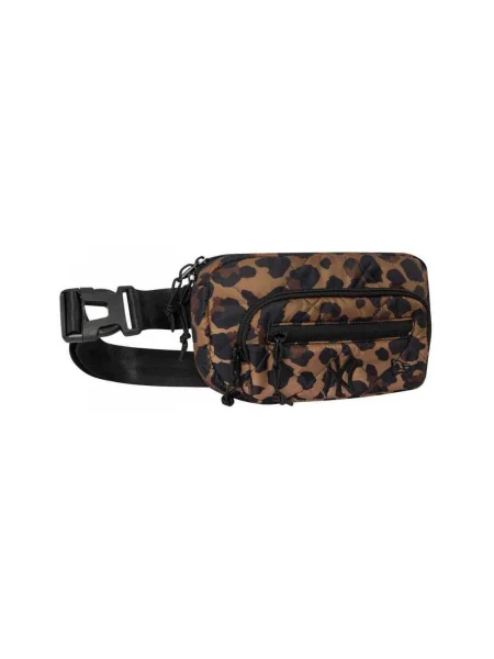 Matlasat geantă New Era cu model leopard bordo