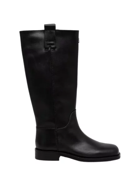 Botine Patrizia Pepe din piele cu autograf negru