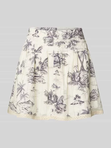 Spódnica mini z koronką szydełkową model ‘JOCKY’ Zadig & Voltaire beżowa