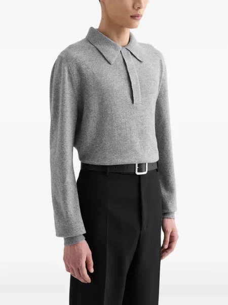 Polo Jil Sander de lână gri