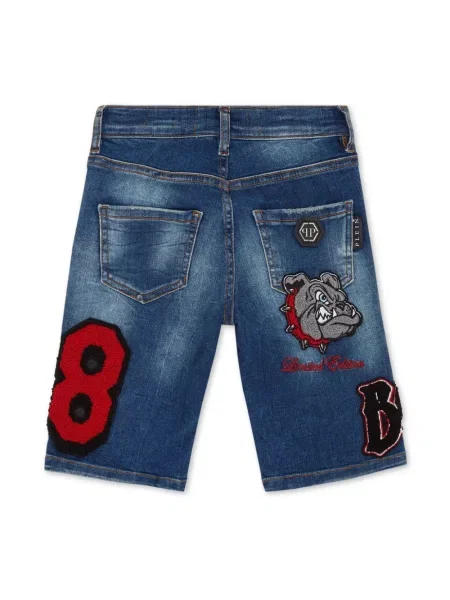Szorty jeansowe dziecięce Philipp Plein niebieskie