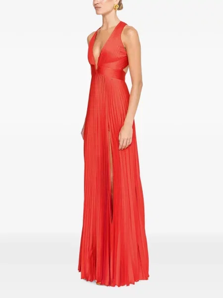 Rochie maxi Nissa din satin roșu