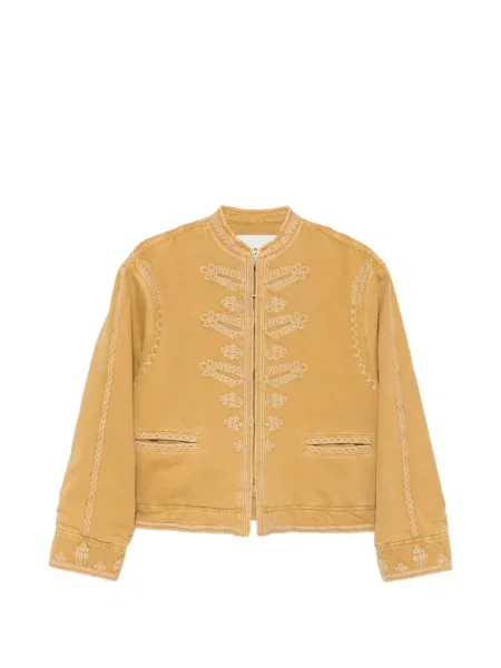 Geacă de blugi Marant Etoile cu broderie galben