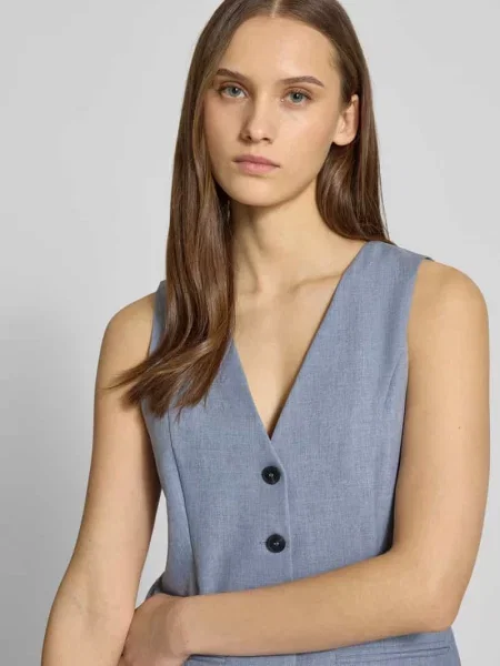 Kamizelka o kroju regular fit z jednorzędową listwą guzikową model ‘LINDA’ Only