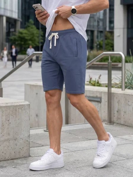 Pantaloni scurți de sport Dstreet albastru