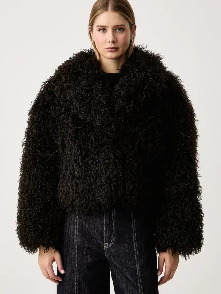 Blană artificială palton de blană Michael Michael Kors maro
