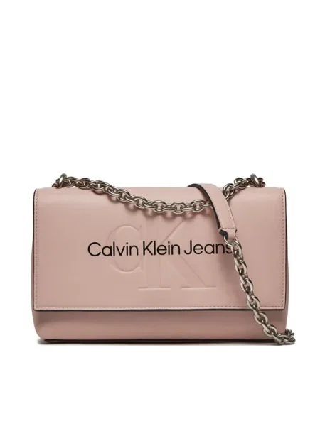Calvin Klein Jeans Geantă Sculpted Ew Flap Mono roz
