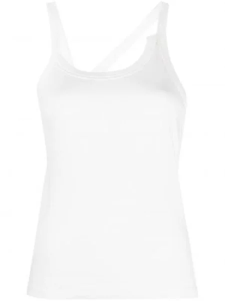 Top St. Agni w abstrakcyjne wzory asymetryczny biały