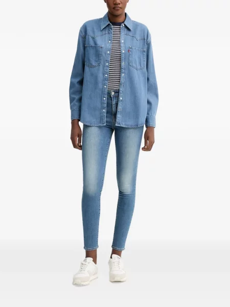 Cămașă de blugi Levi's® cu talie înaltă albastru
