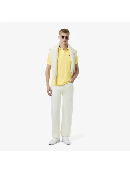 Lacoste Koszulka Polo Oryginał Petit Piqué żółta