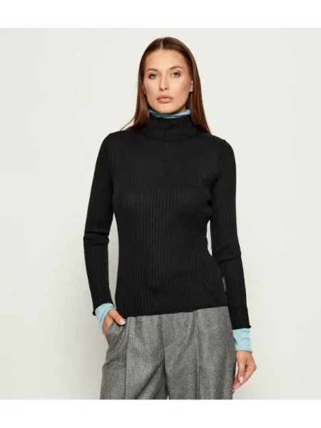 Pulover Calvin Klein Jeans de lână negru