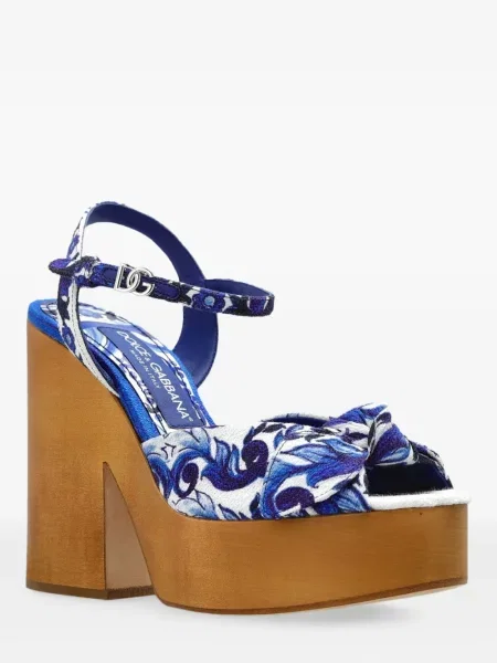 Φλοράλ σανδάλια Dolce & Gabbana λευκό