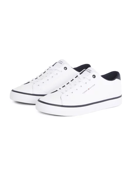 Usnjene superge Tommy Hilfiger bela