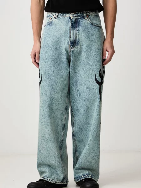 Vetements Graffiti Tribal blugi relaxed fit pentru bărbați