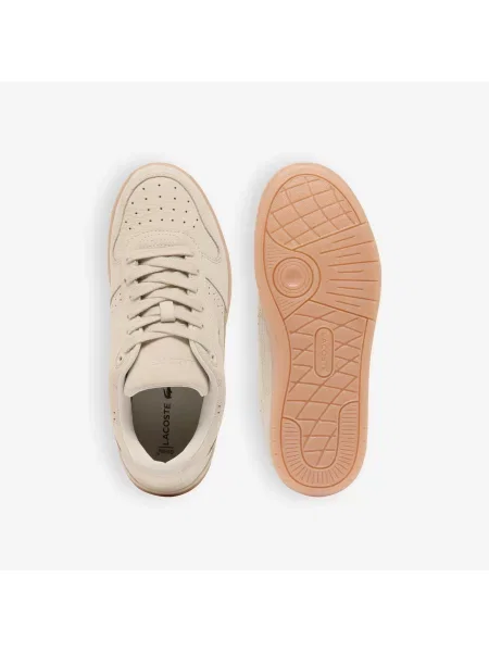 Lacoste Skórzane Sneakersy T-Clip Set Kremowe biały