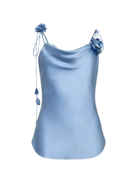 Bluză Cinq A Sept cu model floral cu aplicații albastru