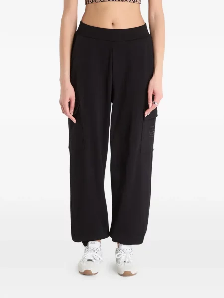 Pantaloni Ea7 Emporio Armani cu imagine alergare negru