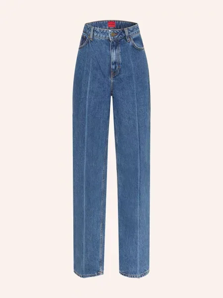 Hugo Jeansy Straight blau granatowe