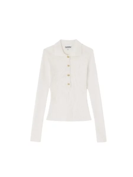 Koszulka Ganni beżowa