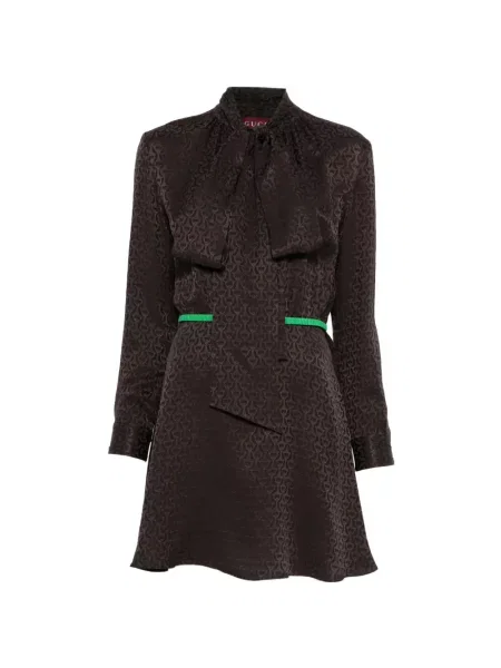 Rochie Gucci din jacard maro