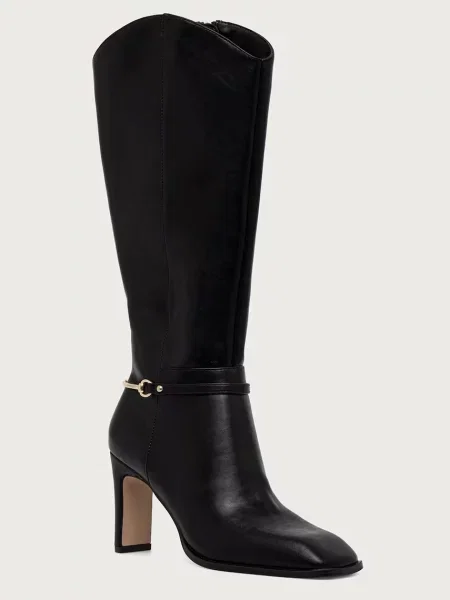 Steve Madden cizme cu pentru femei din piele Shield negru